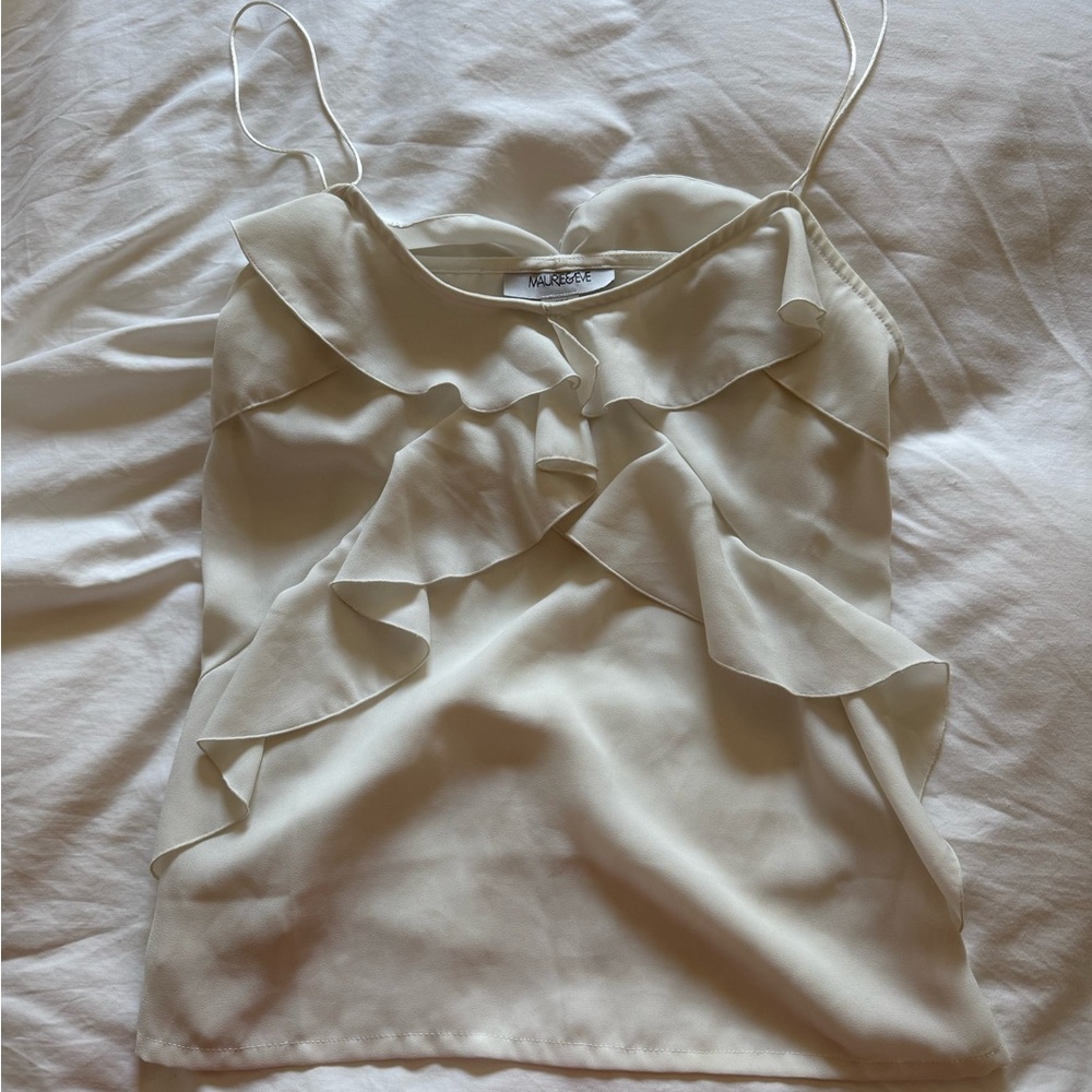Maurie + Eve Cream Ruffle Camisole